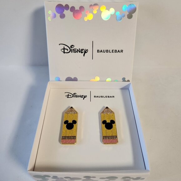 Disney Jewelry - Disney Baublebar Mickey Mouse Pencil Stud Earrings One Pair New